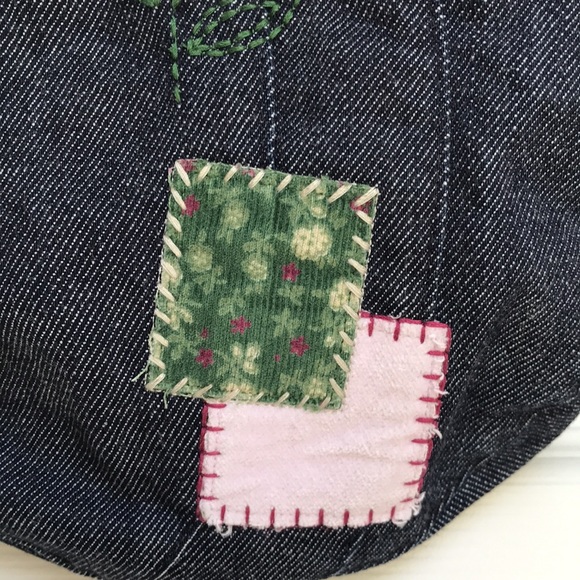 Toddler Girls Embellished Pageboy Denim Hat. - Picture 3 of 11